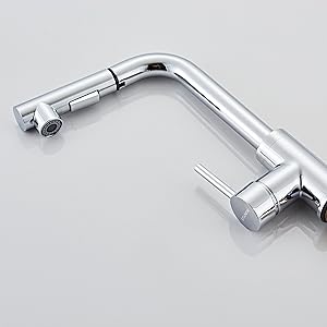 Robinet Cuisine Douchette STANEW,Mitigeur Cuisine Douchette Extractible Rotatif à 360°, Robinet Avec Douchette Extractible, 2 Modes De Pulvérisation,Chrome 15 Dessins détaillés