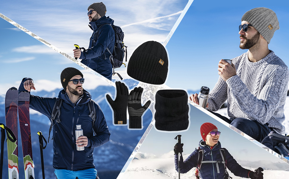 schal und mütze herren