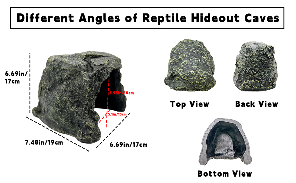 Amazon.com : BNOSDM Reptile Hideout,Large Tortoise Hide Cave