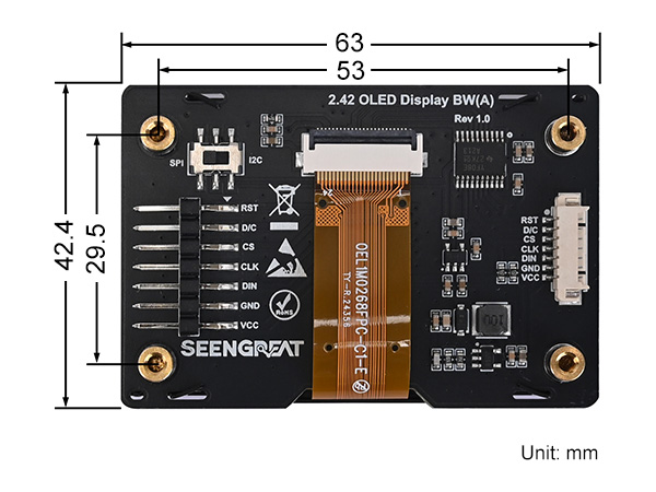 P040 WiFiスロットル 2.42インチ 128x64 OLED 仕様 P040 WiFiスロットル 2.42インチ 128x64 OLED 仕様 2.42inch