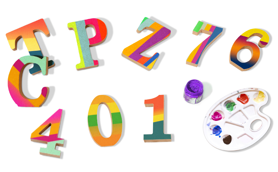 4 Inch Wood Letters Wooden Letters for Wall Decor Crafts Easter ,Unfinished Blank