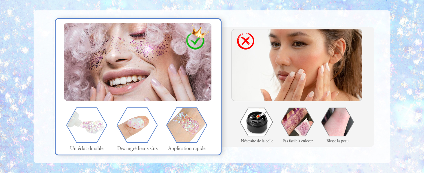 haar glitter gel