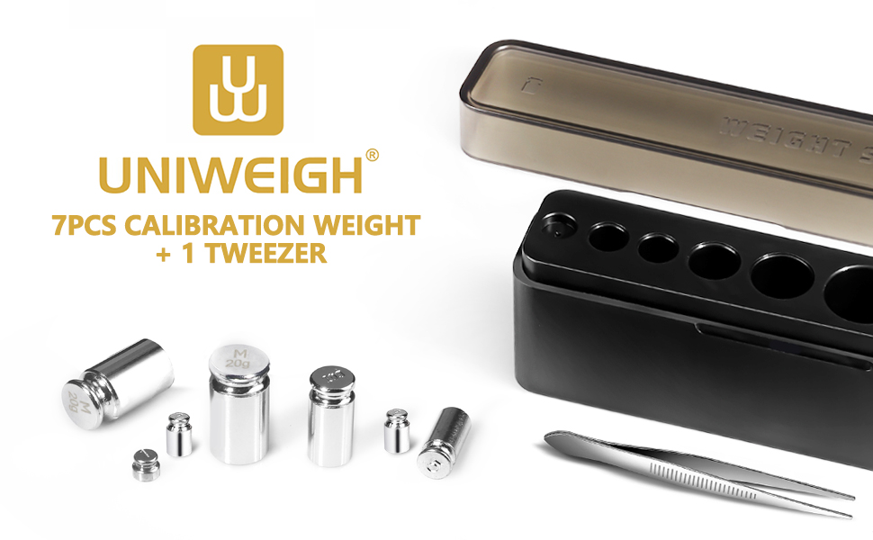 UNIWEIGH Calibration Weights Set, 7pcs 160g Calibration Gram Scale