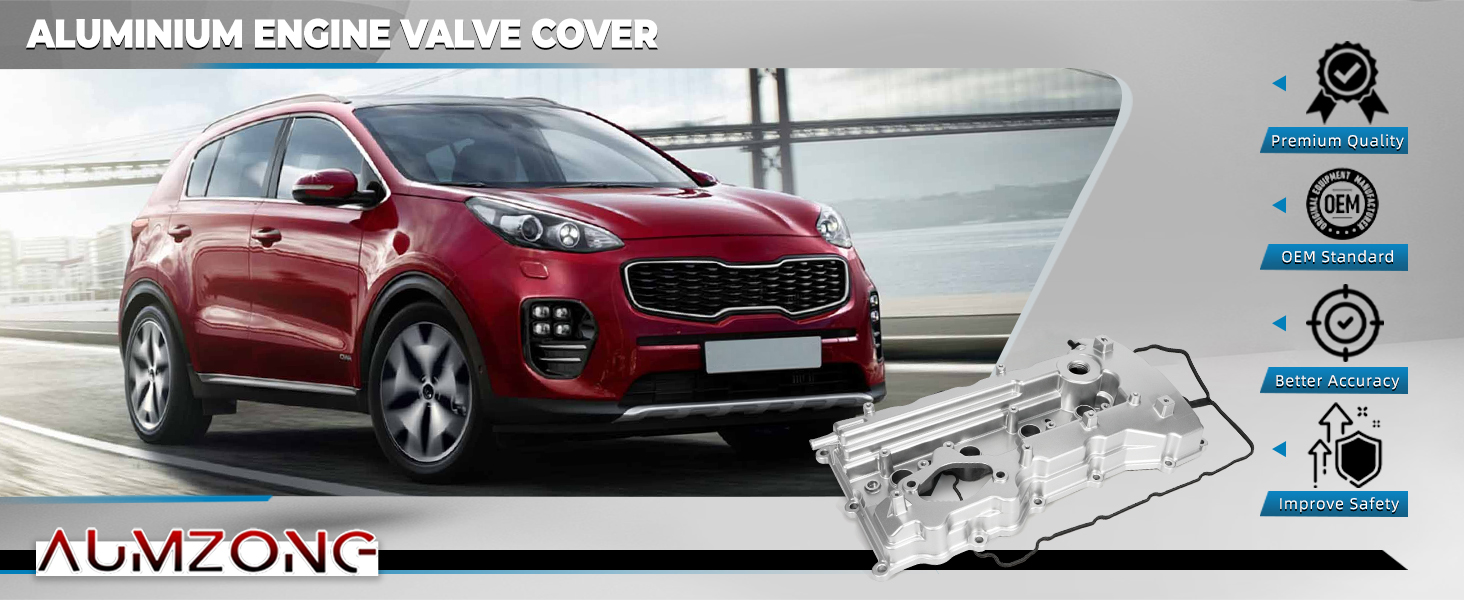 22410-2G710 Aluminium Engine Valve Cover Kia Optima 2011-2015 2.0L 2.4L,Sorento 2012 2.4L