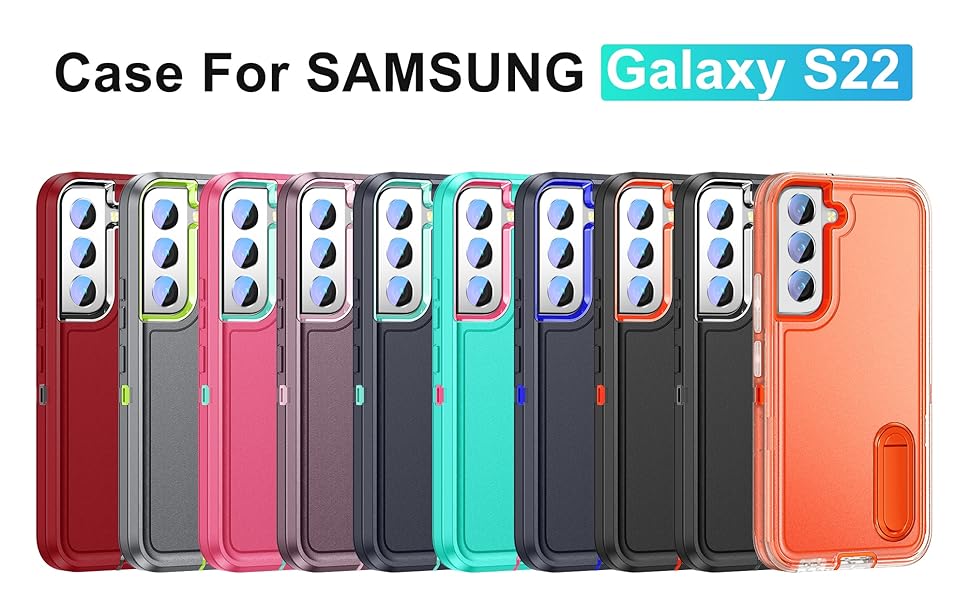 IDweel Galaxy S22 Case with Buildin Kickstand, Heavy Duty