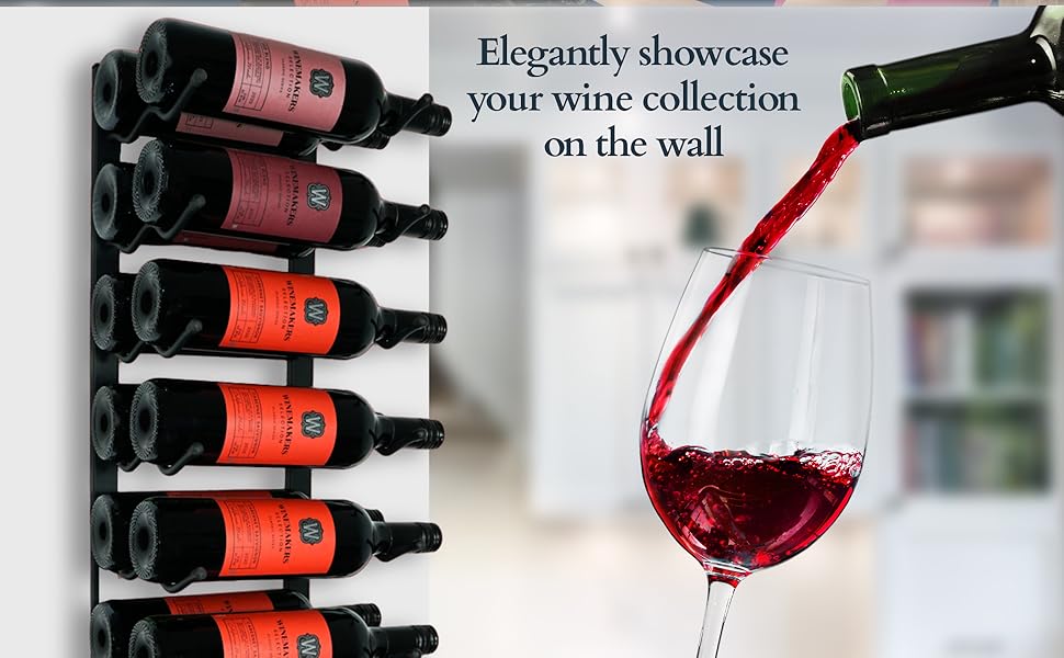 Showcase Pro Vintage Wine Rack Wall Mounted 18 Bottles