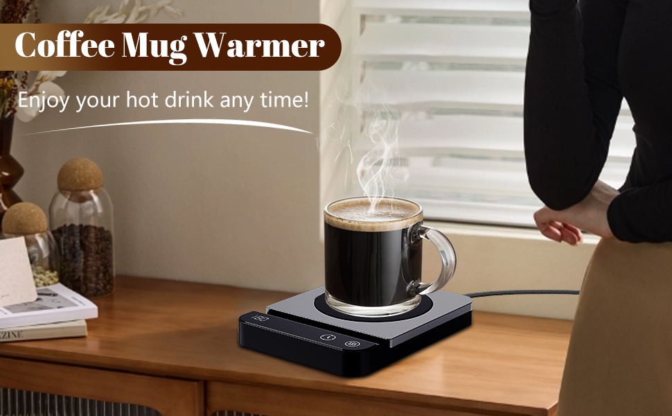 Coffee Mug Warmer with 3- Temp Settings,Coffee Warmer for Desk with 2-12H Timer,Coffee Cup Warmer wi