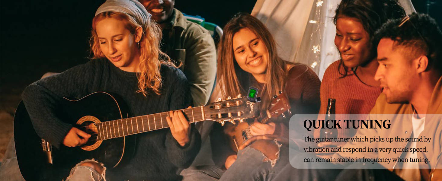 Guitar Tuner Clip On Ukulele Tuner 3 Pack for Guitar Bass