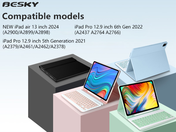 iPad Pro 12.9 インチ 1TB、 Keyboard 、Pencil iPad Pro 12.9 6th/5th/4th Generation Case with Keyboard(2022