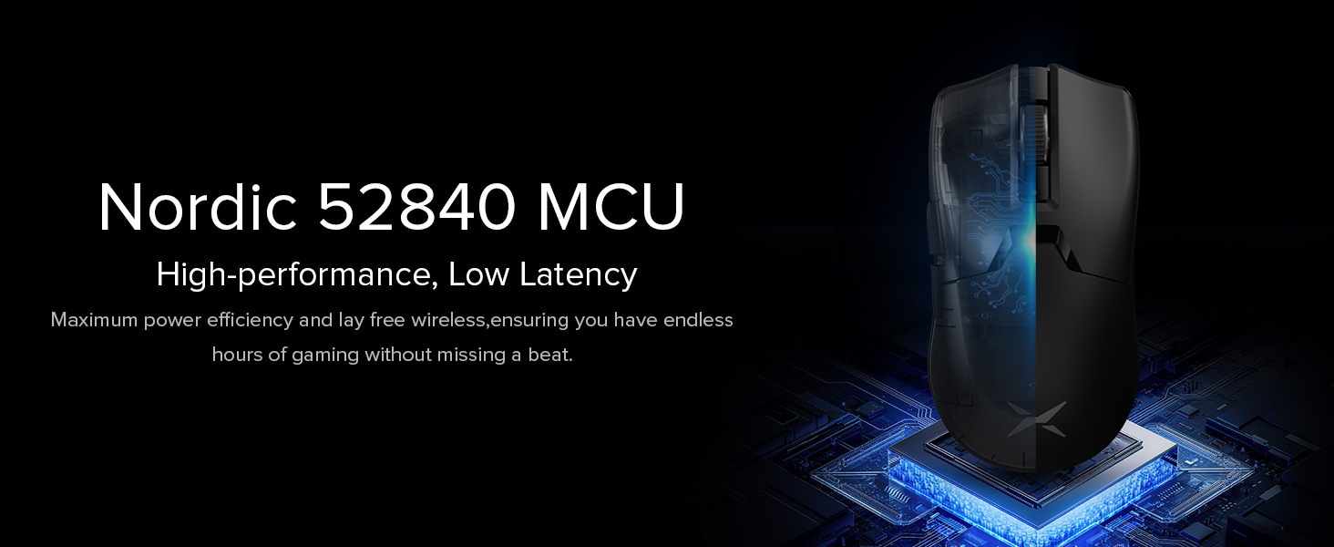 Nordic 52840 MCU for low latency and high performance