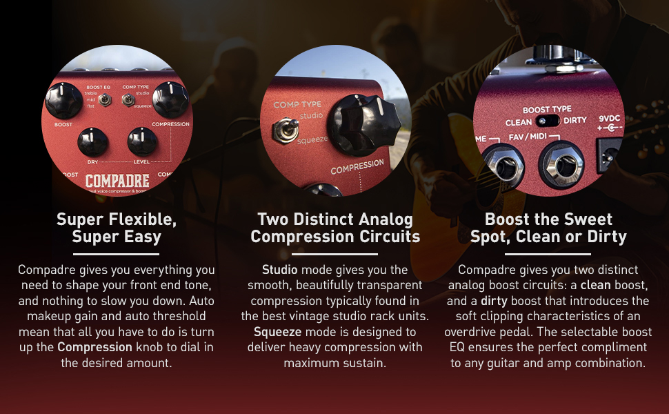 Amazon.com: Strymon Compadre Dual Voice Compressor and Boost