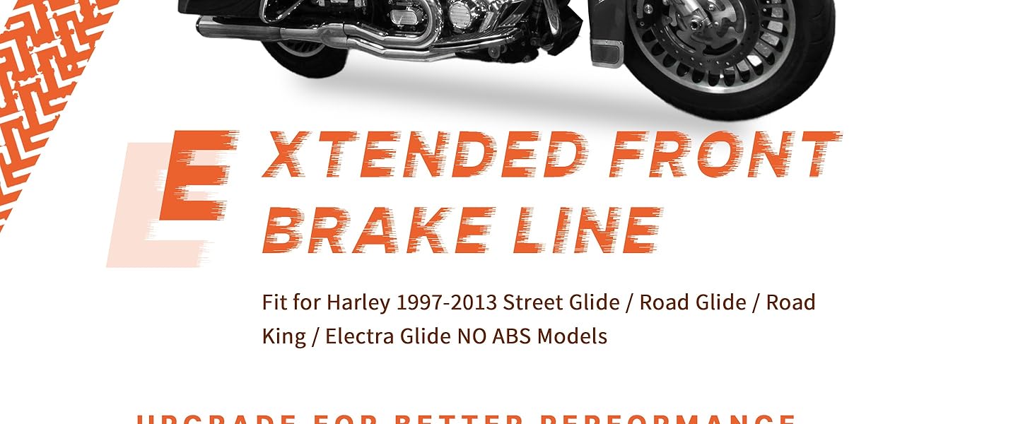 Prewired 19972013 Touring 16" Handlebar Front Brake Line