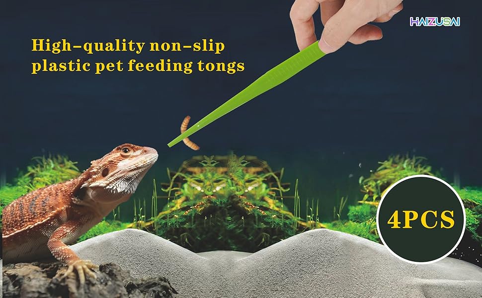 Green Plastic Tongs for Live Insects