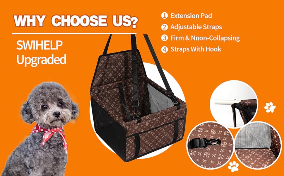 Dog Booster Seat Puppy Seats for Car Vehicles Washable