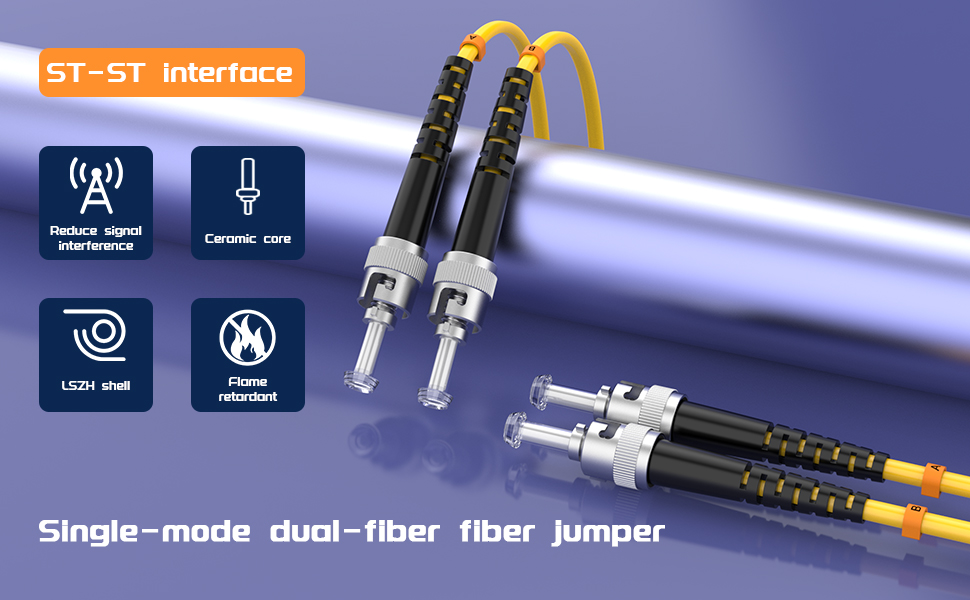 OS2 ST to ST Fiber Patch Cable