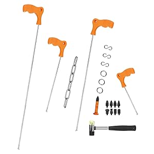 WHDZ デントリペアツール 車凹み修理 雹修理ツール デントリペア工具 車へこみ修復 押し出し ヘコミ直し DIY修理工具 へこみ除去ロッド 車の凹修復 修理工具22点セット