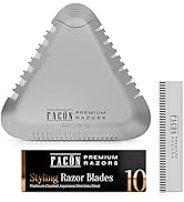 Facón Razor Comb for Hair Cutting - Professional Hair Cutting Comb Kit with 13 Replacement Blades...