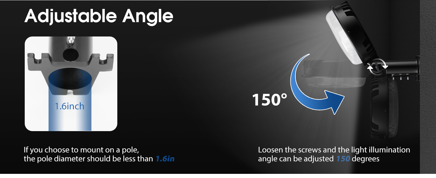 150° adjustable angle