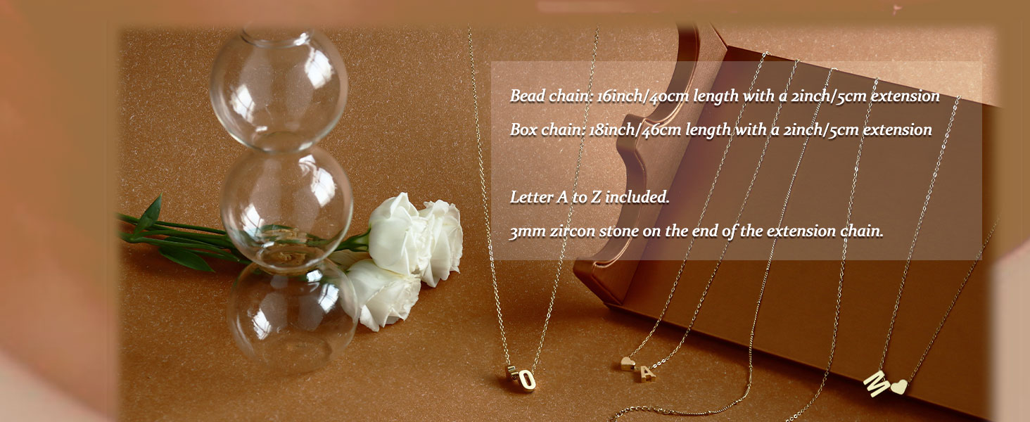 KRFY Gold Heart Initial Necklace for Women