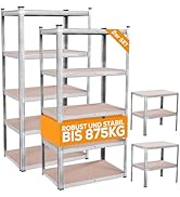 Tronitechnik Schwerlastregal, 2er Set, Kellerregal, Lagerregal, 90 x 40 x 180 cm x 2, Regal mit ...