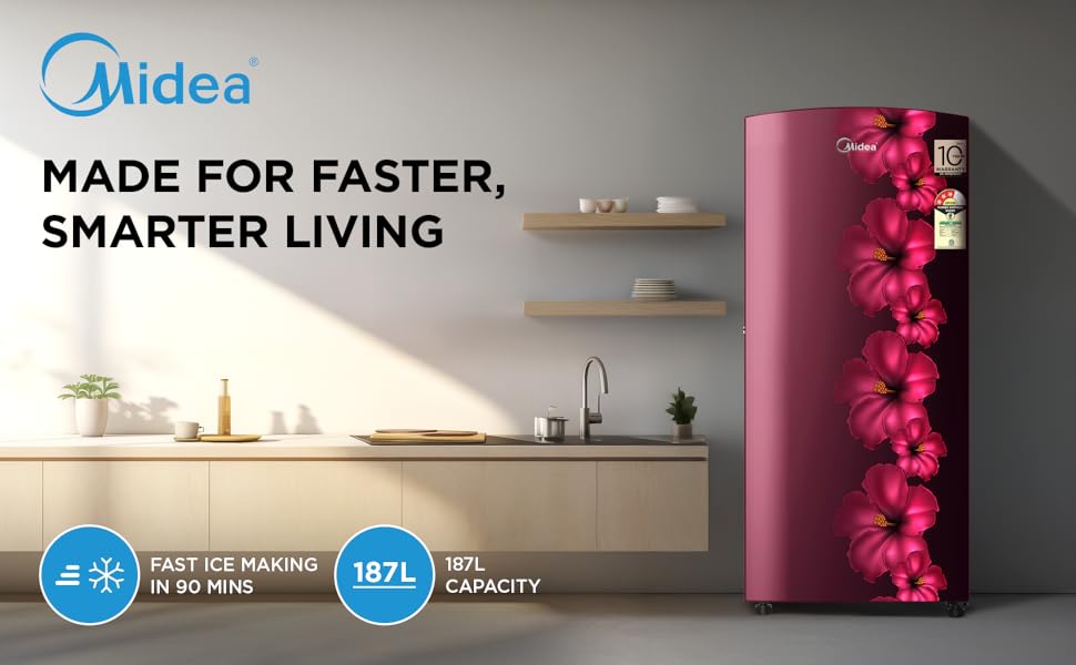 Midea 187L Wine Flower DC Ref