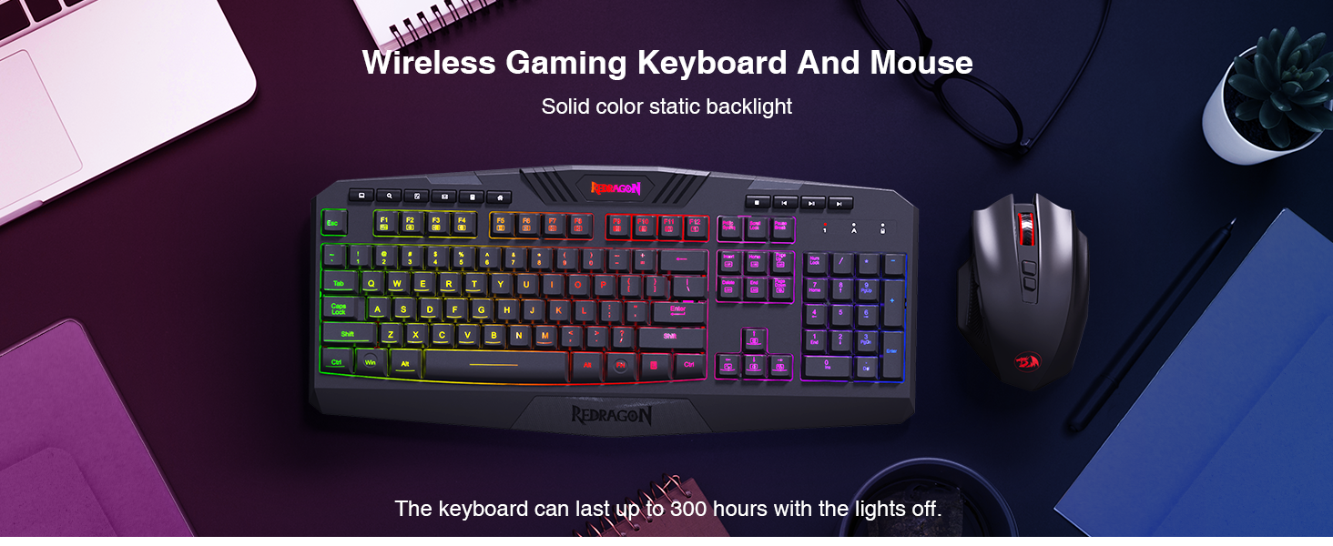 Wireless Gaming Keyboard and Mouse