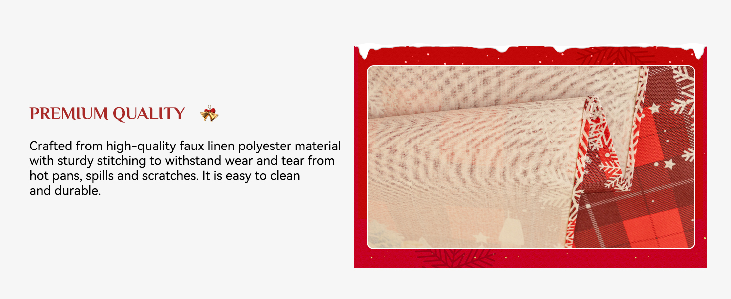 Softalker Christmas Table Runner Red Tartan Checkered