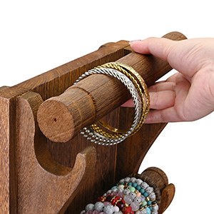 rotating two-sided jewelry holder stand scrunchies bracelet bangle display jewelry organizer