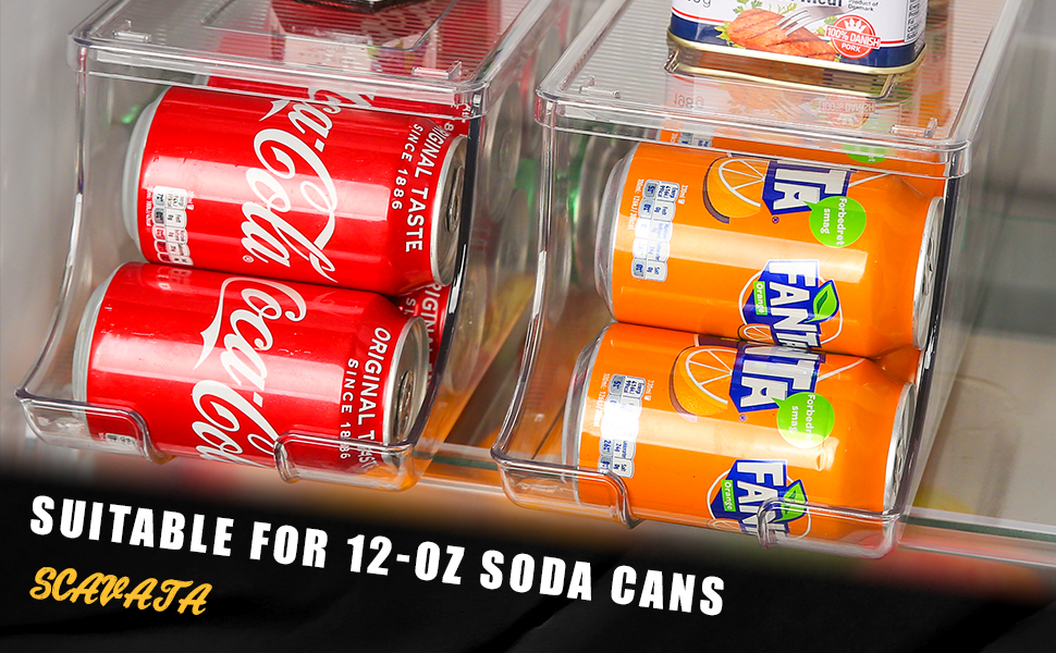 SCAVATA Standard & Skinny Can Organizer for Refrigerator