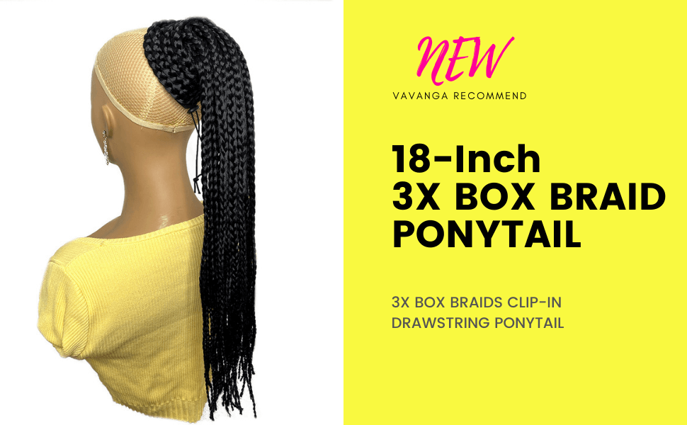 Vavanga Braided Drawstring Ponytail 18 Long Box 3x Inch Baltimore Mall Braids