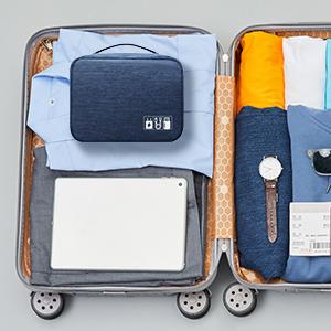 Travel Electronics Organizer Waterproof Cable Organizer Bag