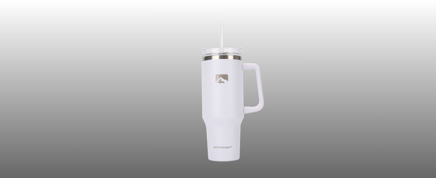 Tumbler with straw and handle