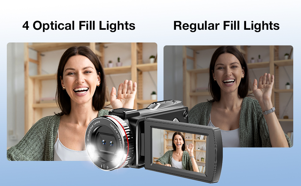 DIGITAL 4K VIDEO CAMERA CAMCORDER FOR KIDS TEENS STUDENTS 60FPS 48MP