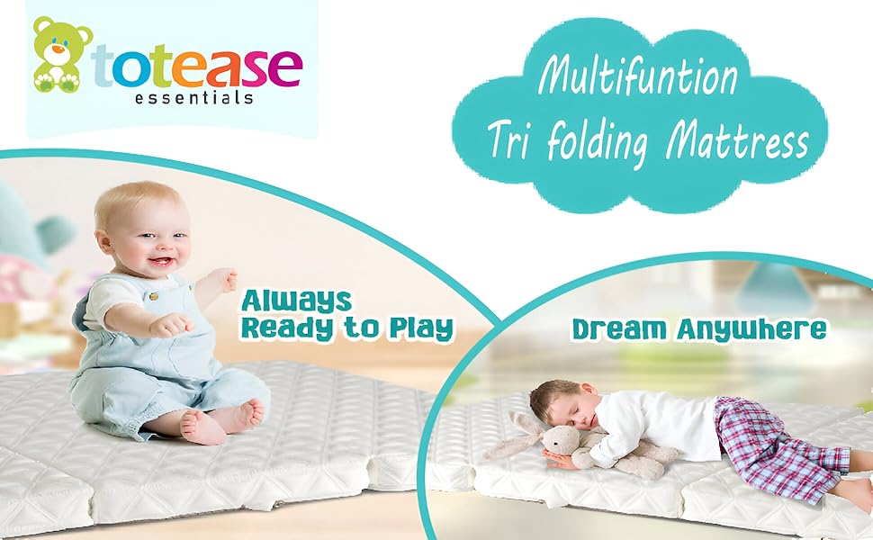 TotEase Premium Travel Cot Mattress Superior Comfort, Portable
