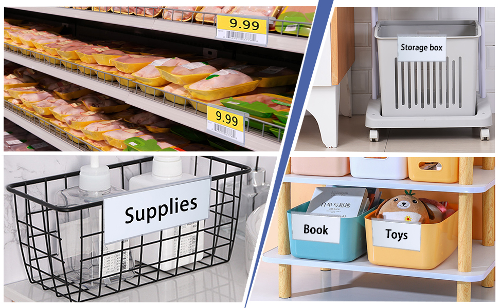 Diteje 20Pcs Plastic Wire Shelf Label Holder,Wire Rack