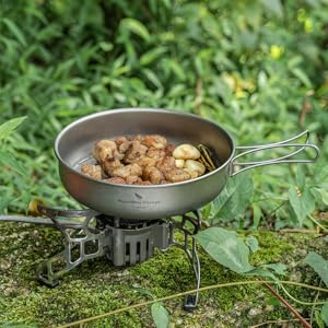 Boundless Voyage チタン スキレット フライパン 折りたたみ式ハ Amazon.co.jp: Boundless Voyage チタンフライパン 折りたたみ式