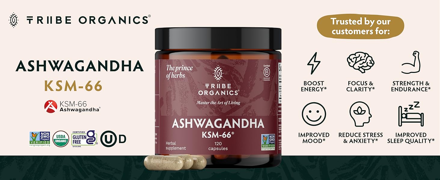 Tribe Organics Ashwagandha 120 Trusted by Our Customers