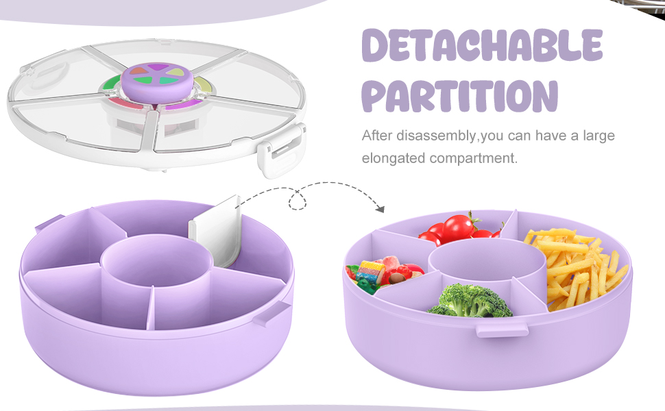  Kids Snack Spinner Container Reusable Snack Box