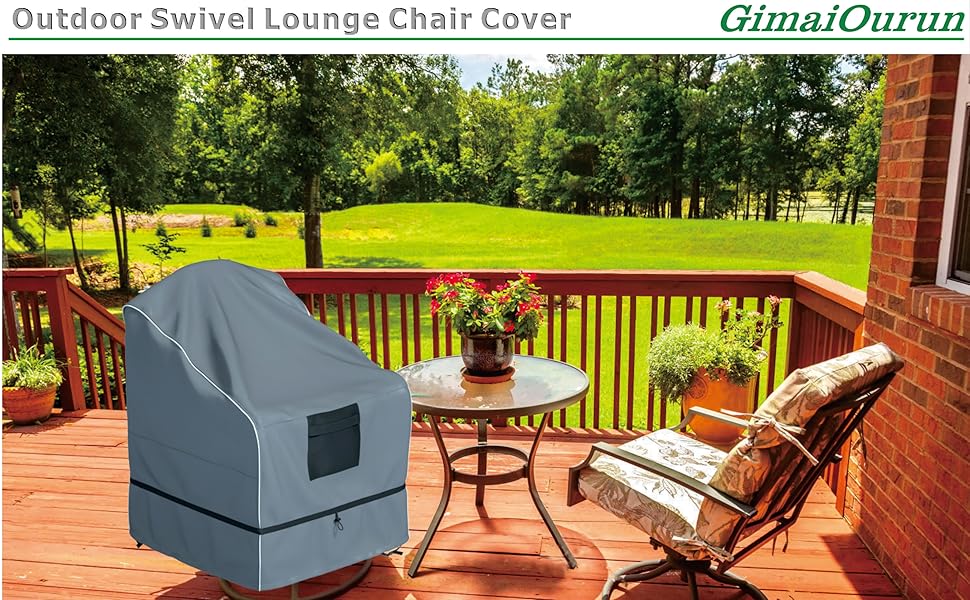 GimaiOurun Outdoor Swivel Lounge Chair Cover 4 Pack