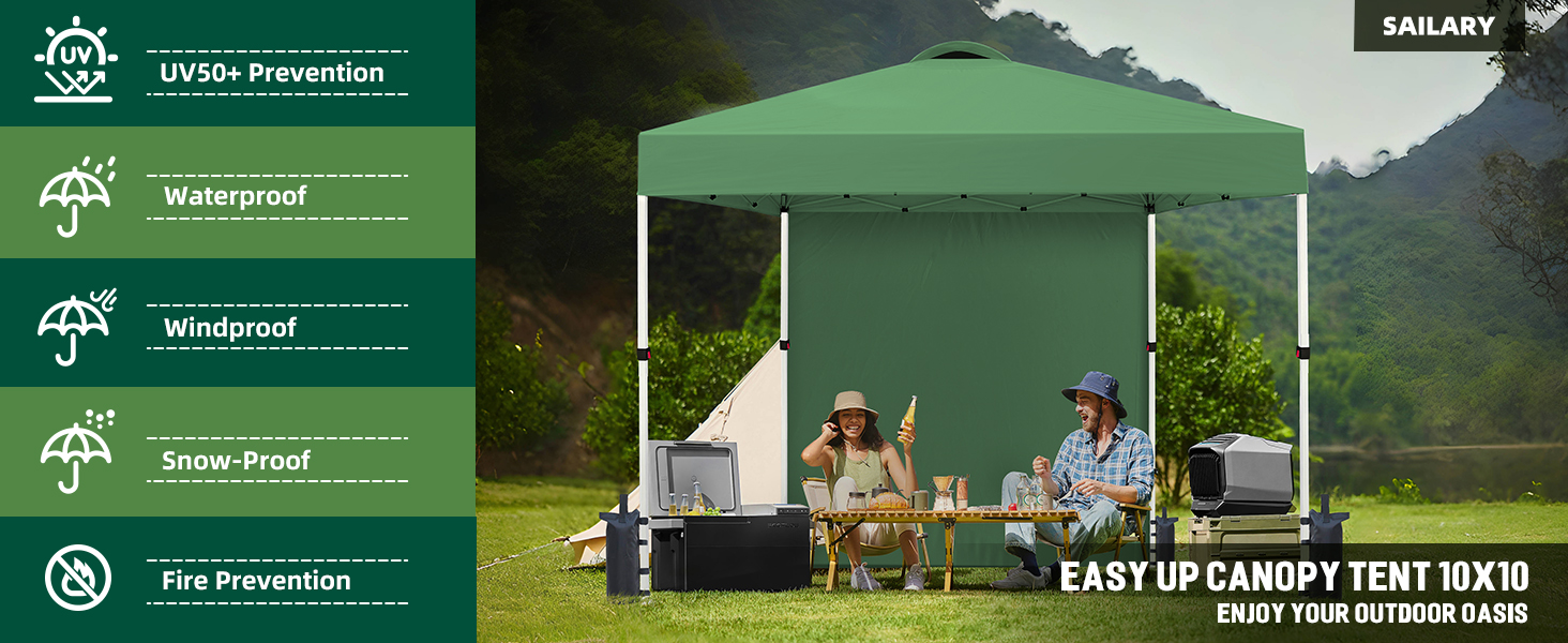 reinforced pop up canopy tent with wall