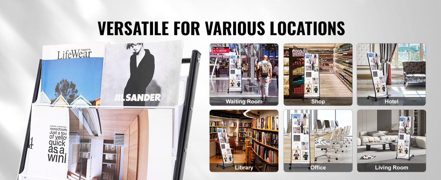 brochure display rack floor-standing