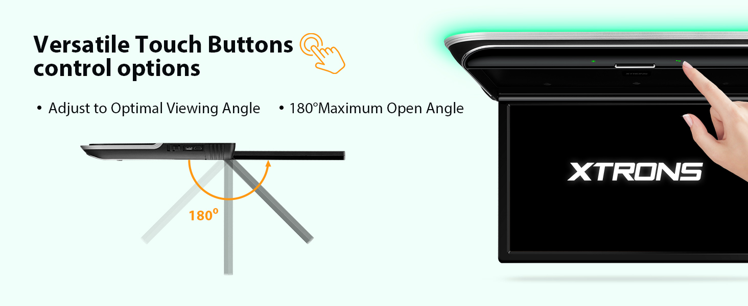 XTRONS FHD Android Car Overhead Flip Down Mount Monitor 8K