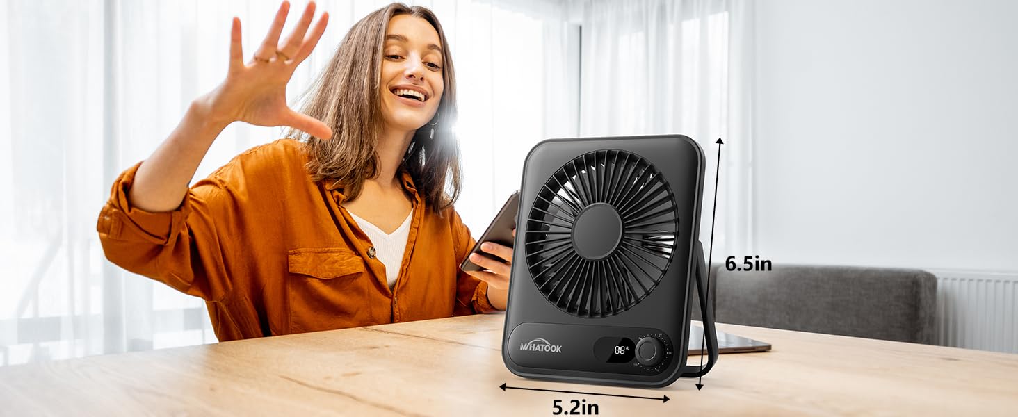 desktop small fan portable desk fans rechargeable battery mini travel essentials quiet women table