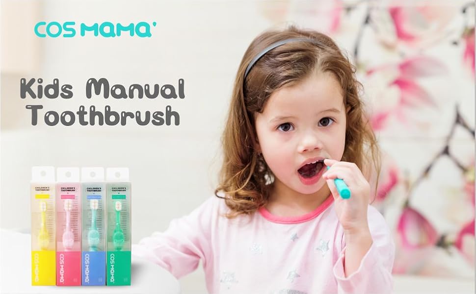 COSMAMA Kids Toothbrush 1 Pack, Extra Soft Bristles Toothbrush for