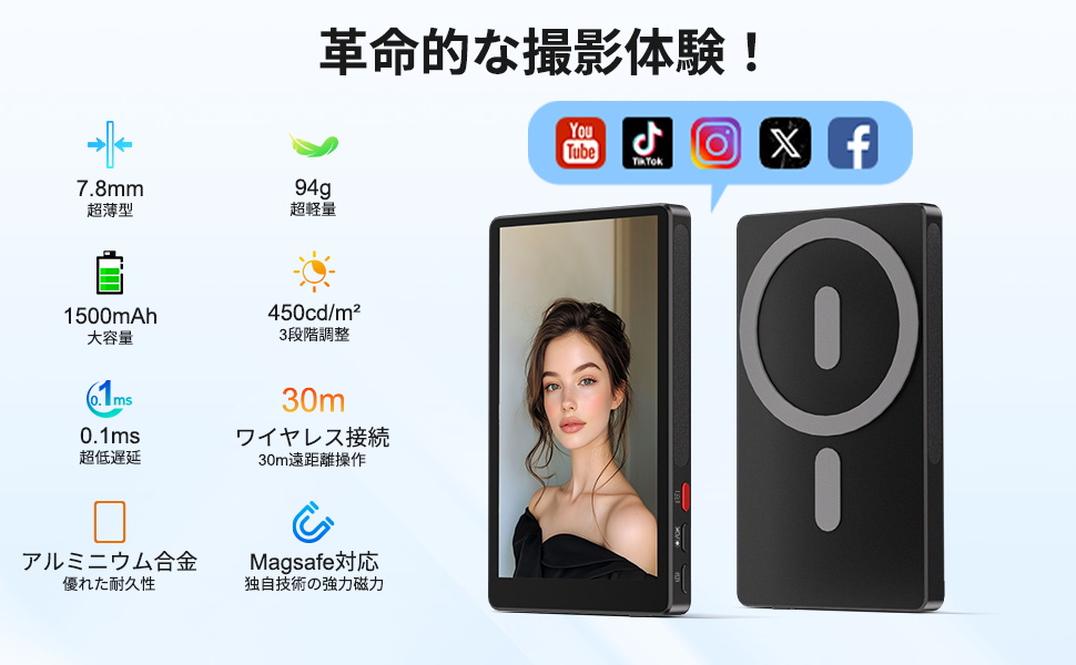 MAGEX iphone 自撮りモニター Amazon.co.jp: MAGEX iphone用自撮りモニター 4インチ 7.8mm超薄