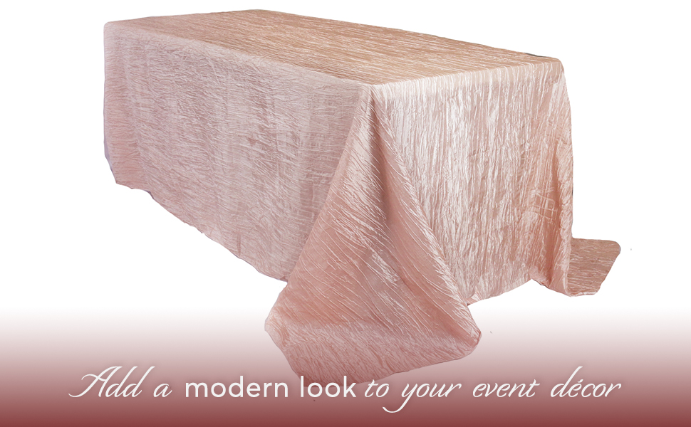 YOUR CHAIR COVERS 90 x 156 inch Rectangular Crinkle