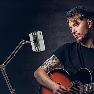 floor ipad stand holder for playing guitar