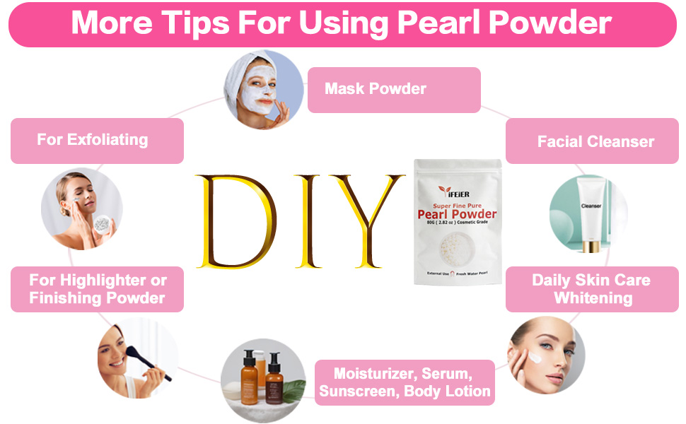 Pure SuperFine Freshwater Pearl Powder for Skincare Homemade Cosmetics for skin lightening whitening