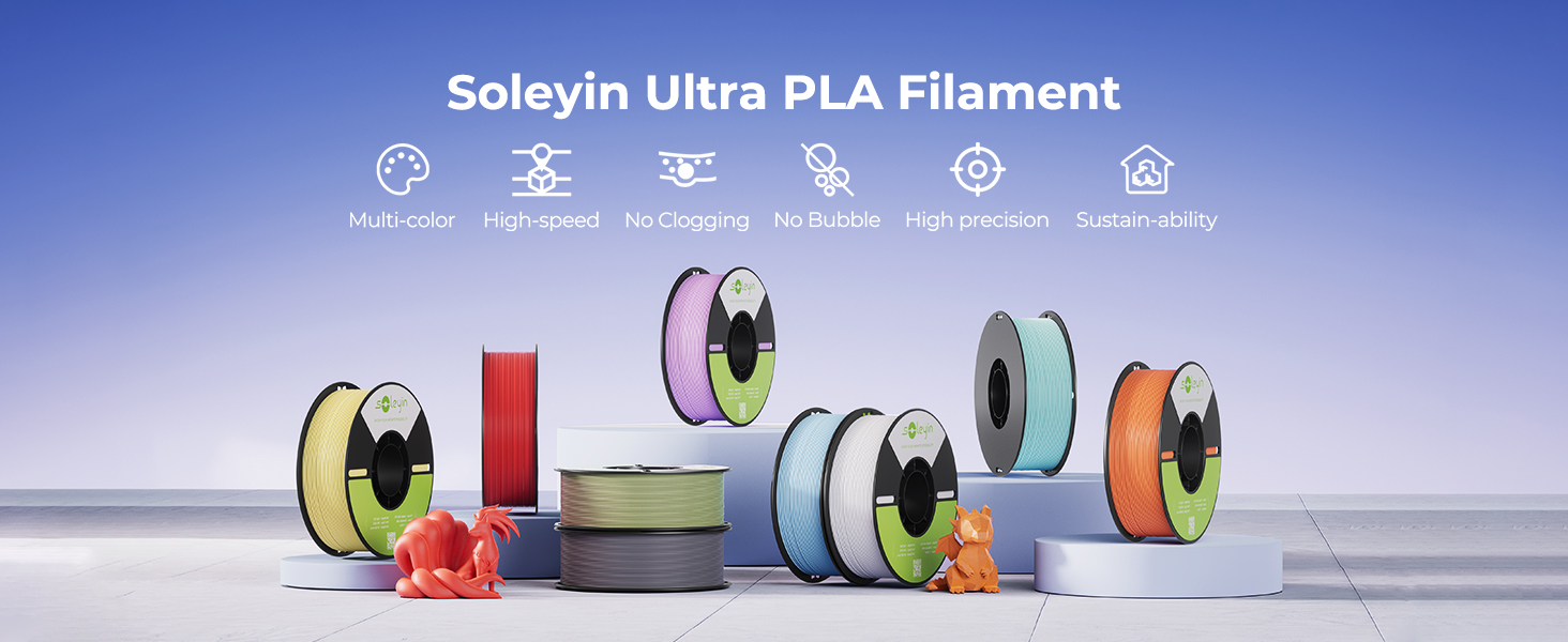 3D Printer Filament, Neatly Wound PLA Filament 1.75mm 1kg Spool (2.2lbs), High-Speed Printing, Dimensional Accuracy ±0.02mm, Strong Toughness & No Warping, Fit Most FDM 3D Printers,Yellow 10 kv