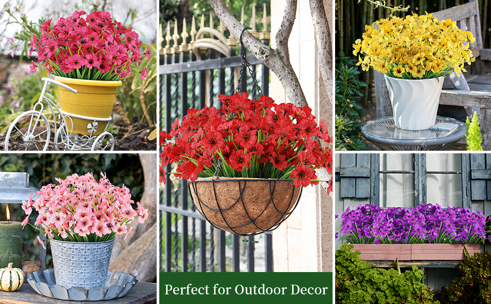 artificial flowers for outdoors